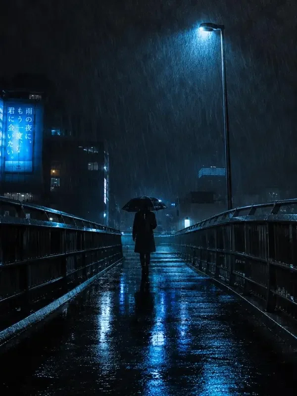 《雨夜迷踪》短剧封面，悬疑题材，同一场雨，下了十七年